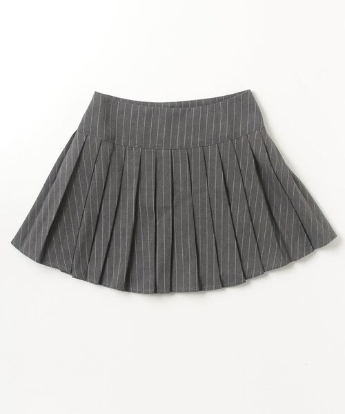 AO2（アオズ）の「▲Striped Pleated Mini Skirt / ストライププリーツミニスカート（スカート・レディース・グレー・FREE）」の2枚目の写真