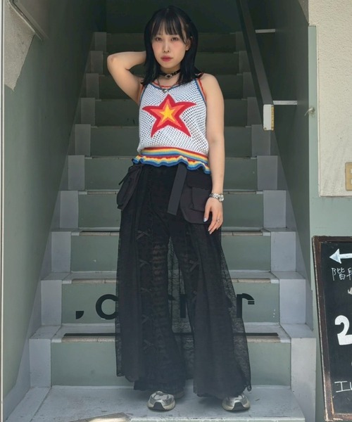 「Candy Stripper」 キャミソールニット FREE ブラック レディース Candy Stripper キャミソール STAR KNIT : ZOZOTOWN Yahoo!店