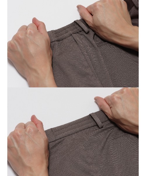 SUIT SQUARE（スーツスクエア）の「スマみえテーパードパンツ ウォッシャブル ストレッチ Breeze Cool 織柄（スーツパンツ・メンズ・ベージュ系/ブラック系/ネイビー系・S(76cm)/SS(73cm)/M(79cm)/L(82cm)/LL(85cm)/3L(88cm)/4L(91cm)/5L(94cm)）」の22枚目の写真