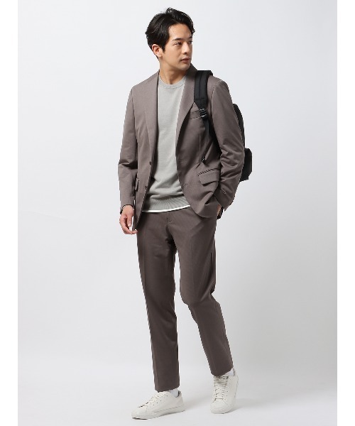 SUIT SQUARE（スーツスクエア）の「スマみえテーパードパンツ ウォッシャブル ストレッチ Breeze Cool 織柄（スーツパンツ・メンズ・ベージュ系/ブラック系/ネイビー系・S(76cm)/SS(73cm)/M(79cm)/L(82cm)/LL(85cm)/3L(88cm)/4L(91cm)/5L(94cm)）」の4枚目の写真