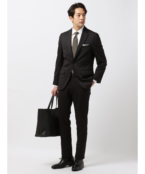 SUIT SQUARE（スーツスクエア）の「スマみえテーパードパンツ ウォッシャブル ストレッチ Breeze Cool 織柄（スーツパンツ・メンズ・ベージュ系/ブラック系/ネイビー系・S(76cm)/SS(73cm)/M(79cm)/L(82cm)/LL(85cm)/3L(88cm)/4L(91cm)/5L(94cm)）」の14枚目の写真