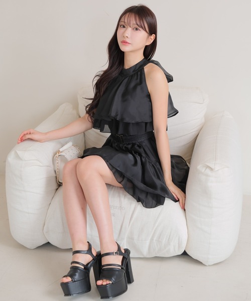 LIPSERVICE(リップサービス)の「ボリュームティアードアメスリチュニック(チュニック・レディース・アイボリー/ブラック/ブルー・FREE)」の6枚目の写真