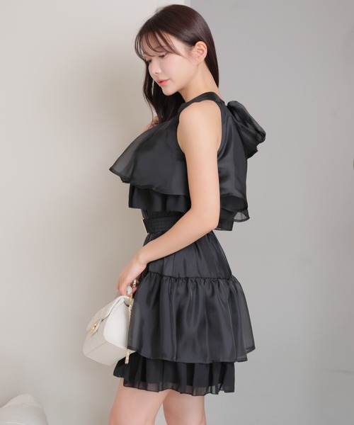 LIPSERVICE(リップサービス)の「ボリュームティアードアメスリチュニック(チュニック・レディース・アイボリー/ブラック/ブルー・FREE)」の10枚目の写真