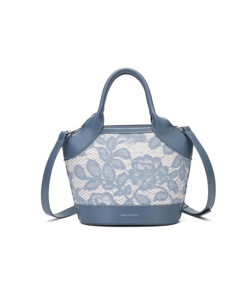 MERCURYDUO(マーキュリーデュオ)の「【MERCURYDUO/マーキュリーデュオ】ミックスマテリアル ハンドバッグ(ハンドバッグ・レディース・ブルー/アイボリー/ブラック/ベージュ・FREE)」の21枚目の写真