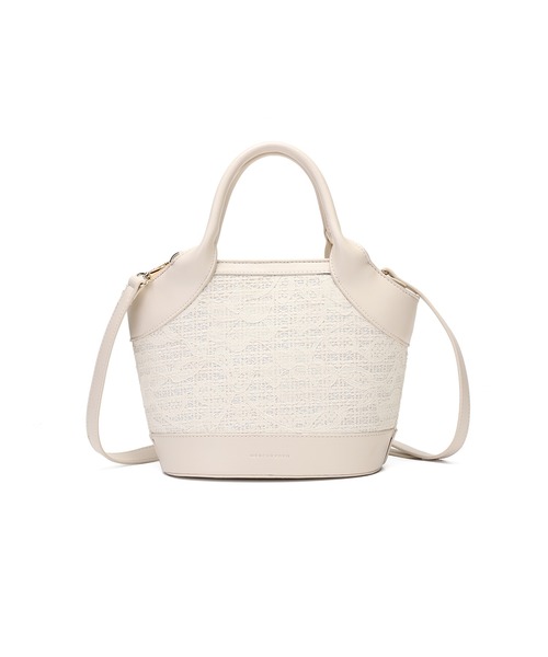 MERCURYDUO(マーキュリーデュオ)の「【MERCURYDUO/マーキュリーデュオ】ミックスマテリアル ハンドバッグ(ハンドバッグ・レディース・ブルー/アイボリー/ブラック/ベージュ・FREE)」の8枚目の写真