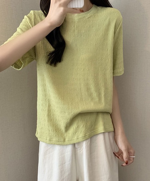maison de LATIR(メゾンドラティール)の「さらさら半袖プルオーバー(Tシャツ/カットソー・レディース・ホワイト/ブラック/グリーン・ONESIZE)」の17枚目の写真