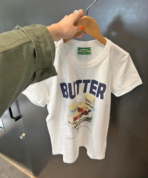 GREEN BUTTER】Butter Toast Tee 韓国 ロゴ Tシャツ★韓国商品 セール】GREEN BUTTER/グリーンバター Toast Tee（Tシャツ
