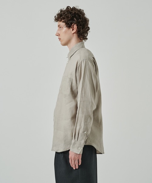 markaware（マーカウェア）の「別注 LINEN TROPICAL L/S SHIRT（シャツ/ブラウス・メンズ・ブラック/ベージュ・1/2）」の15枚目の写真
