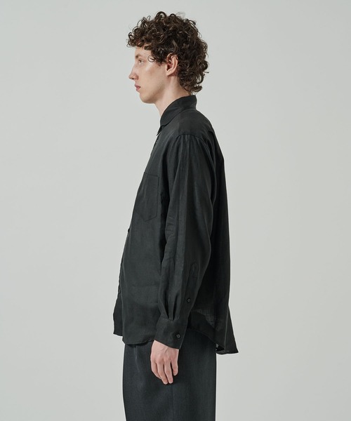 markaware（マーカウェア）の「別注 LINEN TROPICAL L/S SHIRT（シャツ/ブラウス・メンズ・ブラック/ベージュ・1/2）」の9枚目の写真