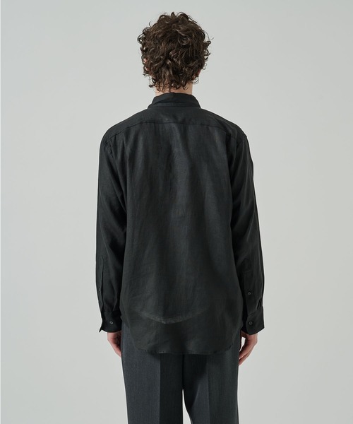 markaware（マーカウェア）の「別注 LINEN TROPICAL L/S SHIRT（シャツ/ブラウス・メンズ・ブラック/ベージュ・1/2）」の10枚目の写真