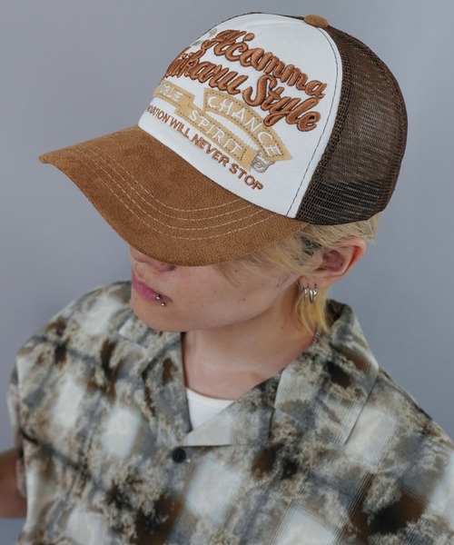 ヴィンテージ　メッシュキャップ ヴィンテージライクメッシュキャップ/メッセージロゴ（キャップ