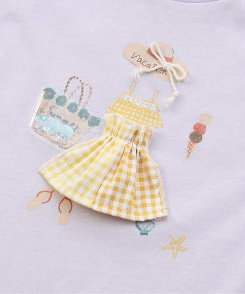 Seraph（セラフ）の「【接触冷感・吸水速乾】モチーフ半袖Tシャツ_ジュニア対応（Tシャツ/カットソー・キッズ・ラベンダー/オフホワイト/ベビーピンク/ミント・90/140/130/120/110/100/80）」の6枚目の写真