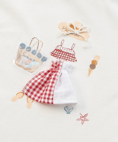 Seraph（セラフ）の「【接触冷感・吸水速乾】モチーフ半袖Tシャツ_ジュニア対応（Tシャツ/カットソー・キッズ・ラベンダー/オフホワイト/ベビーピンク/ミント・90/140/130/120/110/100/80）」の8枚目の写真