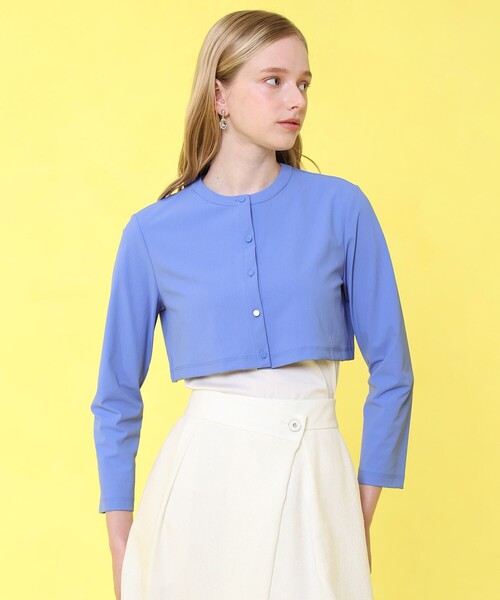 美品✨ ANAYI アナイ カーディガン 日本製 クロップド丈 長袖 シンプル スパンコールツイーディ カーディガン|ANAYI OFFICIAL ONLINE