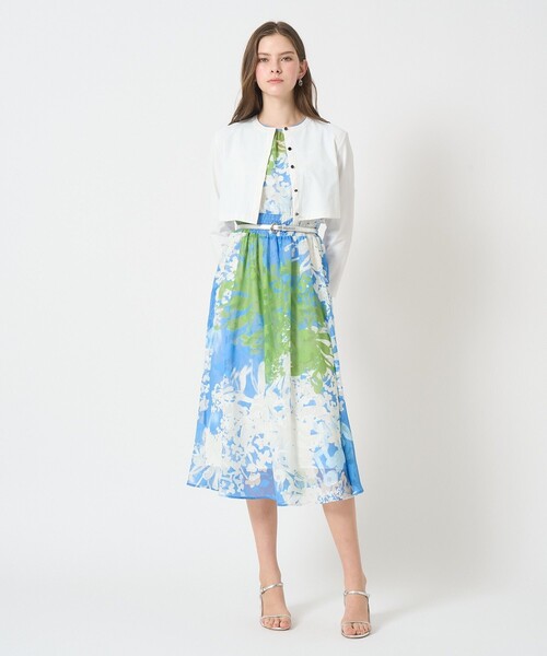 ANAYI（アナイ）の「ナイロンジャージークロップド カーディガン（カーディガン/ボレロ・レディース・ブラック/ホワイト/ブルー/ブルー系その他・38/36）」の8枚目の写真