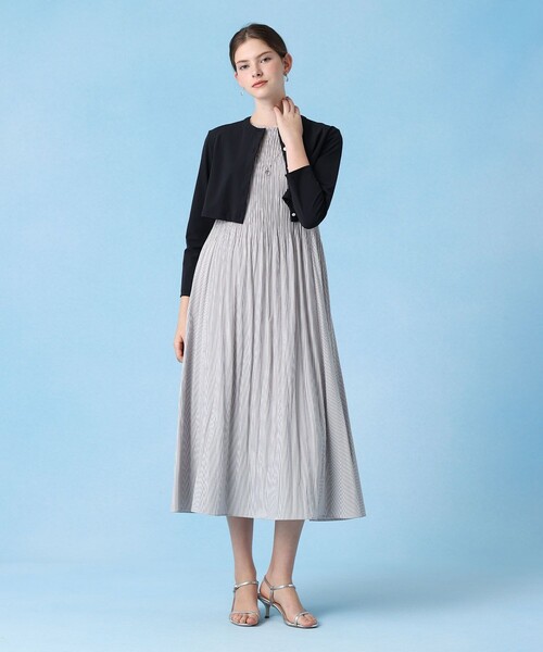 ANAYI（アナイ）の「ナイロンジャージークロップド カーディガン（カーディガン/ボレロ・レディース・ブラック/ホワイト/ブルー/ブルー系その他・38/36）」の15枚目の写真