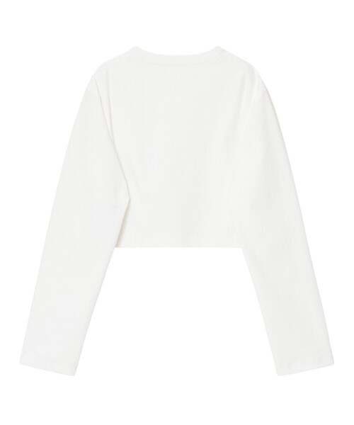 ANAYI（アナイ）の「ナイロンジャージークロップド カーディガン（カーディガン/ボレロ・レディース・ブラック/ホワイト/ブルー/ブルー系その他・38/36）」の17枚目の写真