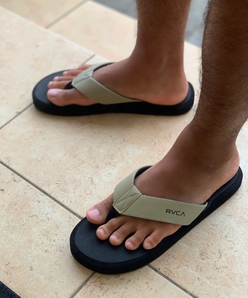 RVCA(ルーカ)の「RVCA メンズ ONSHORE BEACH SANDAL ファッションサンダル 【2025年夏モデル】/ルーカロゴビーサン(ビーチサンダル)(サンダル・メンズ・ブラック/カーキ/オリーブ・8/9/10)」の3枚目の写真
