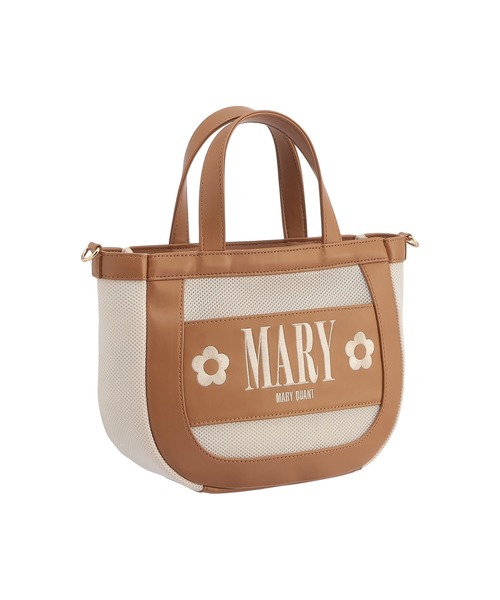 MARY QUANT/刺繍 ロゴ サテン ミニトートバッグ 限定展開