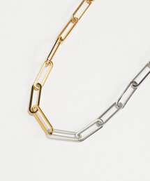 デザインコンビチェーンチョーカーネックレス