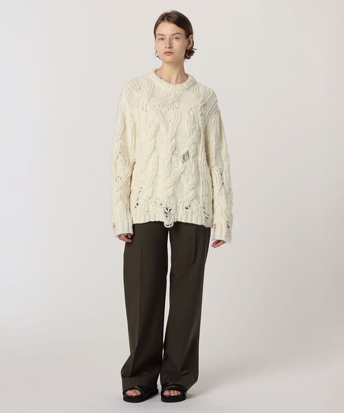 ACNE（アクネ）の「Acne Studios ケーブルニット（ニット/セーター・レディース・ライトベージュ・XS）」の10枚目の写真