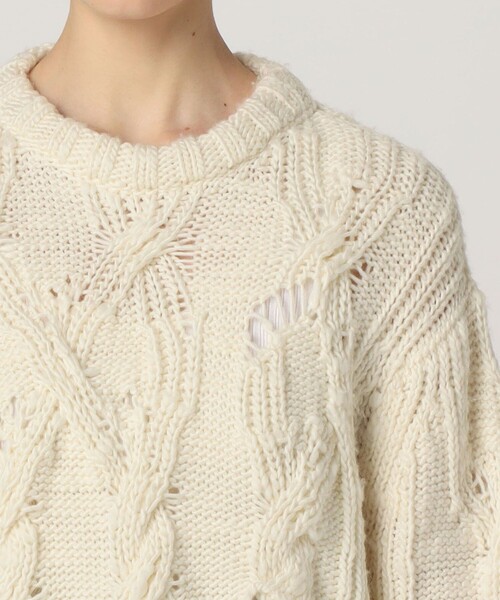 ACNE（アクネ）の「Acne Studios ケーブルニット（ニット/セーター・レディース・ライトベージュ・XS）」の6枚目の写真