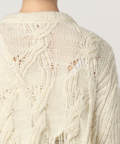 ACNE（アクネ）の「Acne Studios ケーブルニット（ニット/セーター・レディース・ライトベージュ・XS）」の5枚目の写真