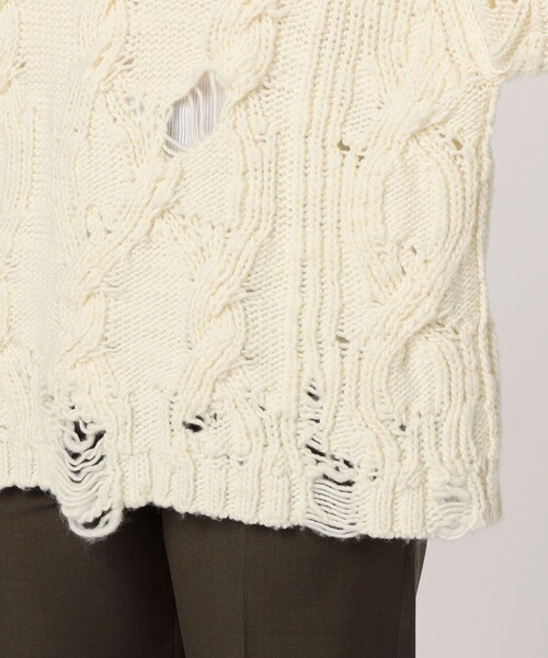 ACNE（アクネ）の「Acne Studios ケーブルニット（ニット/セーター・レディース・ライトベージュ・XS）」の3枚目の写真