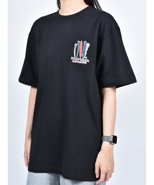 STRONG CURRENT（ストロングカレント）の「【STRONG CURRENT】サーファーバックプリントショートスリーブTEE 半袖T（Tシャツ/カットソー・メンズ・ブラック/ホワイト/グリーン・2/3/4）」の7枚目の写真