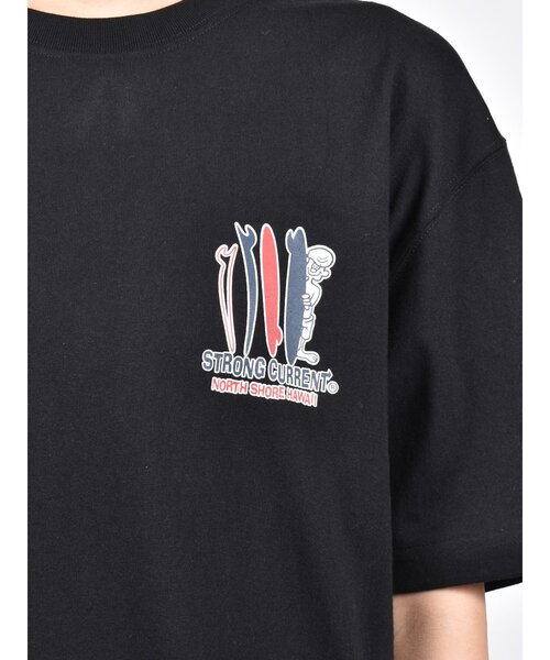 STRONG CURRENT（ストロングカレント）の「【STRONG CURRENT】サーファーバックプリントショートスリーブTEE 半袖T（Tシャツ/カットソー・メンズ・ブラック/ホワイト/グリーン・2/3/4）」の8枚目の写真