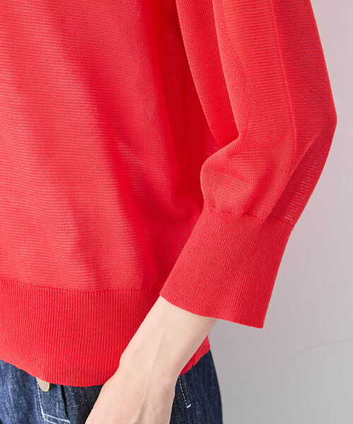 Petit Honfleur（プチオンフルール）の「クルーネックカーディガン（カーディガン/ボレロ・レディース・レッド/サックスブルー/ブラック・M/L）」の8枚目の写真