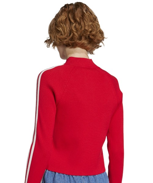 adidas 赤 ストライプ セーター M adidas - 新品M アディダス Adidas SP ストライプVネックセーター