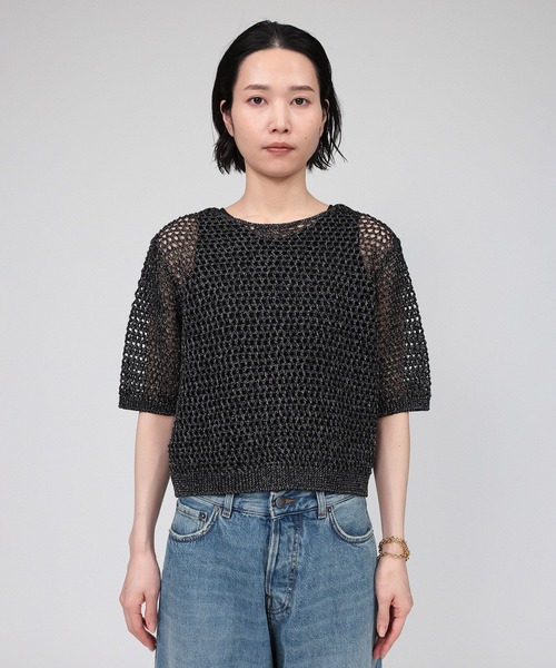 バビロンメッシュニット　美品 セール】2WAYメッシュプルオーバー（ニット/セーター）｜BABYLONE