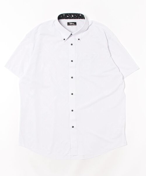 TOKYO SHIRTS（トウキョウシャツ）の「【Disney ディズニー】形態安定ノーアイロン ボタンダウン 半袖ビジネスワイシャツ（大きいサイズ）（ビジネスシャツ・メンズ・ライトグレー・首回り45cm/首回り47cm）」の6枚目の写真
