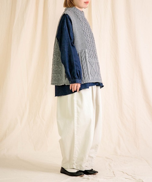 Brocante（ブロカント）の「[Brocante / ブロカント] 5ozデニム セルクルシャツ（シャツ/ブラウス・レディース・ワンウォッシュ・2）」の4枚目の写真