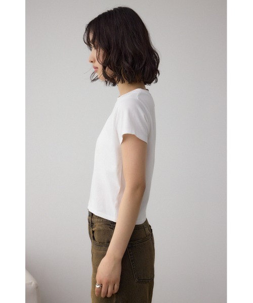 AZUL by moussy(アズールバイマウジー)の「グリッタープリントTシャツ(Tシャツ/カットソー・レディース・ブラック/ホワイト/ピンク・FREE)」の8枚目の写真