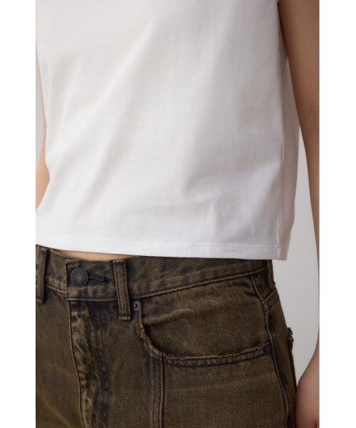 AZUL by moussy(アズールバイマウジー)の「グリッタープリントTシャツ(Tシャツ/カットソー・レディース・ブラック/ホワイト/ピンク・FREE)」の12枚目の写真