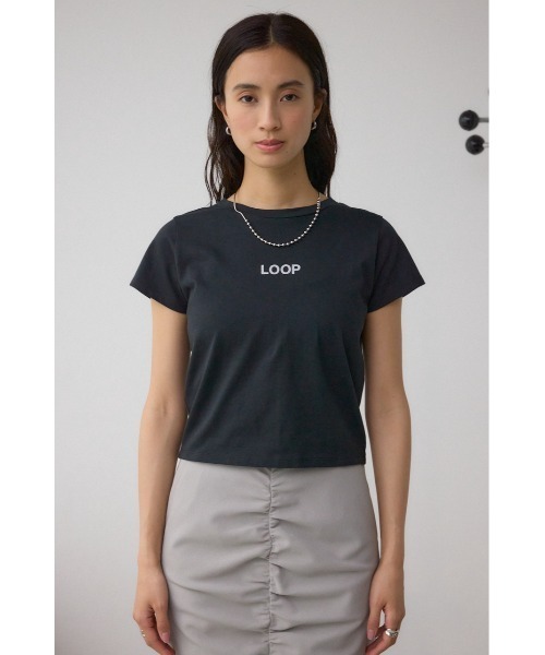 AZUL by moussy(アズールバイマウジー)の「グリッタープリントTシャツ(Tシャツ/カットソー・レディース・ブラック/ホワイト/ピンク・FREE)」の15枚目の写真