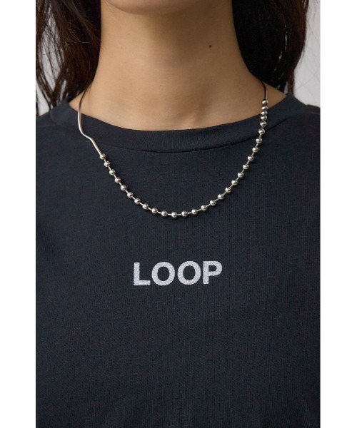 AZUL by moussy(アズールバイマウジー)の「グリッタープリントTシャツ(Tシャツ/カットソー・レディース・ブラック/ホワイト/ピンク・FREE)」の18枚目の写真