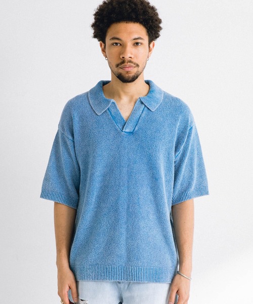 DANIELE FIESOLI◆Made In Italy◆M◆スキッパー ポロ ESTNATION / ウォッシャブルシルク スキッパーポロ｜ESTNATION
