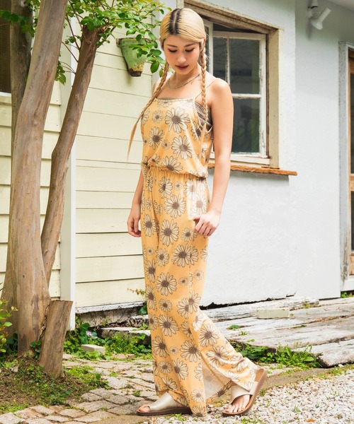 anap mimpi（アナップミンピ）の「デイジープリント リラックス キャミ オールインワン（サロペット/オーバーオール・レディース・ネイビー/テラコッタ/イエロー・FREE）」の13枚目の写真