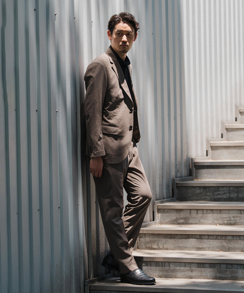 EDIFICE（エディフィス）の「"高通気＆吸水速乾" BREEZE COOL AKIHA スラックス【セットアップ着用可】（スラックス・メンズ・チャコールグレー/ブラック/ベージュ/ネイビー・SMALL/MEDIUM/LARGE/X-LARGE）」の5枚目の写真