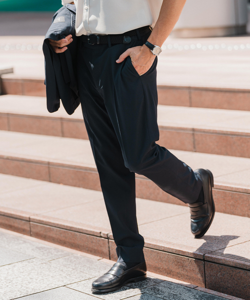 EDIFICE（エディフィス）の「"高通気＆吸水速乾" BREEZE COOL AKIHA スラックス【セットアップ着用可】（スラックス・メンズ・チャコールグレー/ブラック/ベージュ/ネイビー・SMALL/MEDIUM/LARGE/X-LARGE）」の19枚目の写真