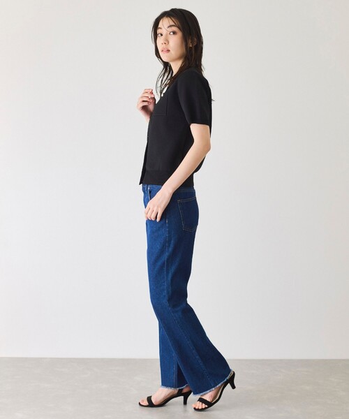 Jayro（ジャイロ）の「ビジューアソートボタン半袖カーディガン（カーディガン/ボレロ・レディース・ブラック/ホワイト系その他/ピンク・M）」の8枚目の写真