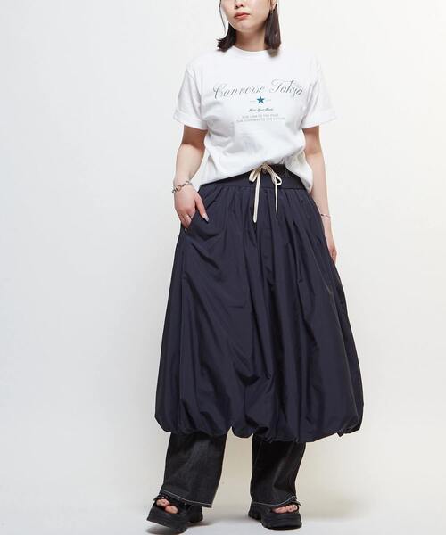 CONVERSE TOKYO（コンバーストウキョウ）の「LOGO PRINT TEE（Tシャツ/カットソー・レディース・杢グレー/ホワイト/ネイビー・FREE）」の5枚目の写真