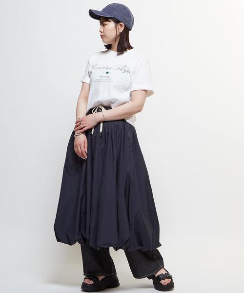 CONVERSE TOKYO（コンバーストウキョウ）の「LOGO PRINT TEE（Tシャツ/カットソー・レディース・杢グレー/ホワイト/ネイビー・FREE）」の6枚目の写真