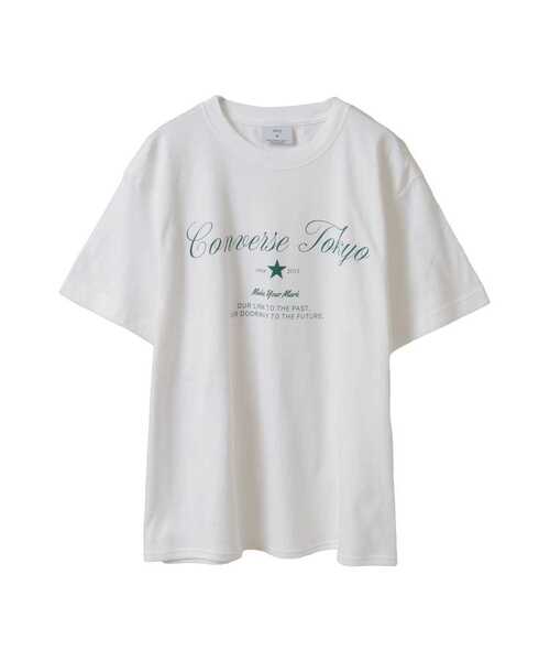 CONVERSE TOKYO（コンバーストウキョウ）の「LOGO PRINT TEE（Tシャツ/カットソー・レディース・杢グレー/ホワイト/ネイビー・FREE）」の9枚目の写真
