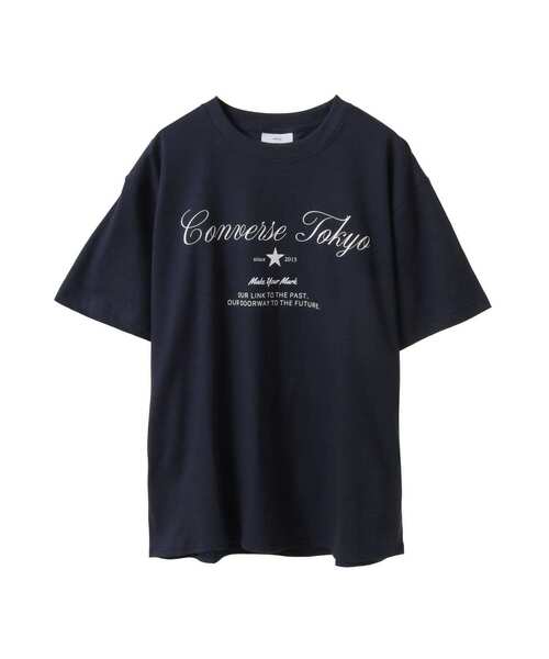 CONVERSE TOKYO（コンバーストウキョウ）の「LOGO PRINT TEE（Tシャツ/カットソー・レディース・杢グレー/ホワイト/ネイビー・FREE）」の16枚目の写真