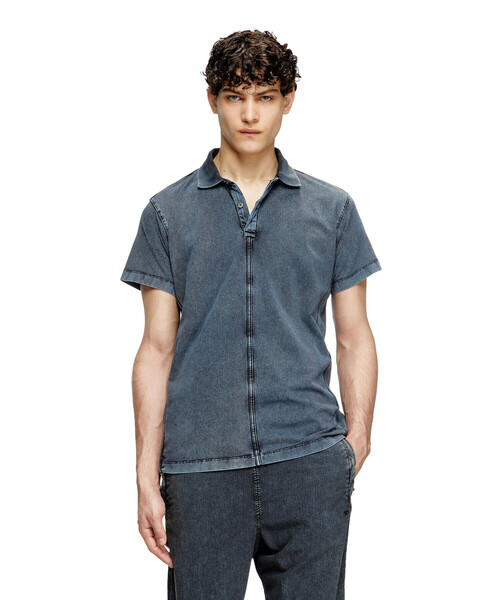 DIESEL（ディーゼル）の「メンズ ポロシャツ T-NOMELY（ポロシャツ・メンズ・ブラック/ダークインディゴブルー・LARGE/SMALL/XX-LARGE/XXX-LARGE/MEDIUM/X-LARGE/X-SMALL）」の5枚目の写真