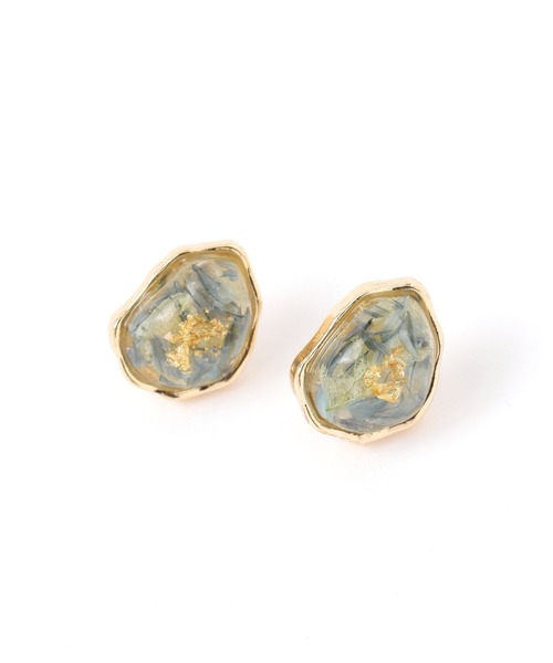 GLOBAL WORK（グローバルワーク）の「BLUEフラワー入りピアス/MADE IN JAPAN/496803（ピアス（両耳用）・レディース・ゴールド系その他/ゴールド系その他2・FREE）」の2枚目の写真